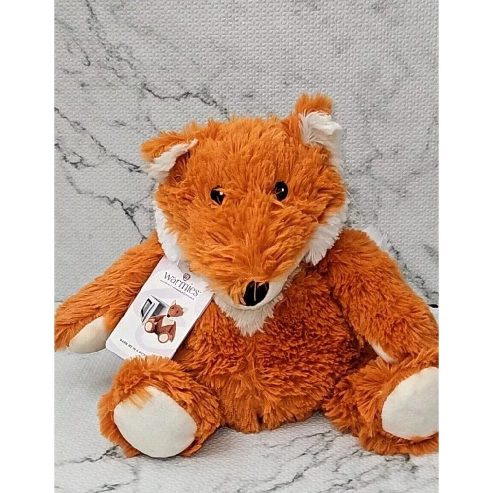 NWT Warmies Orange Fox Microwavable Soother Relaxer Baby Boy Girl 14”
